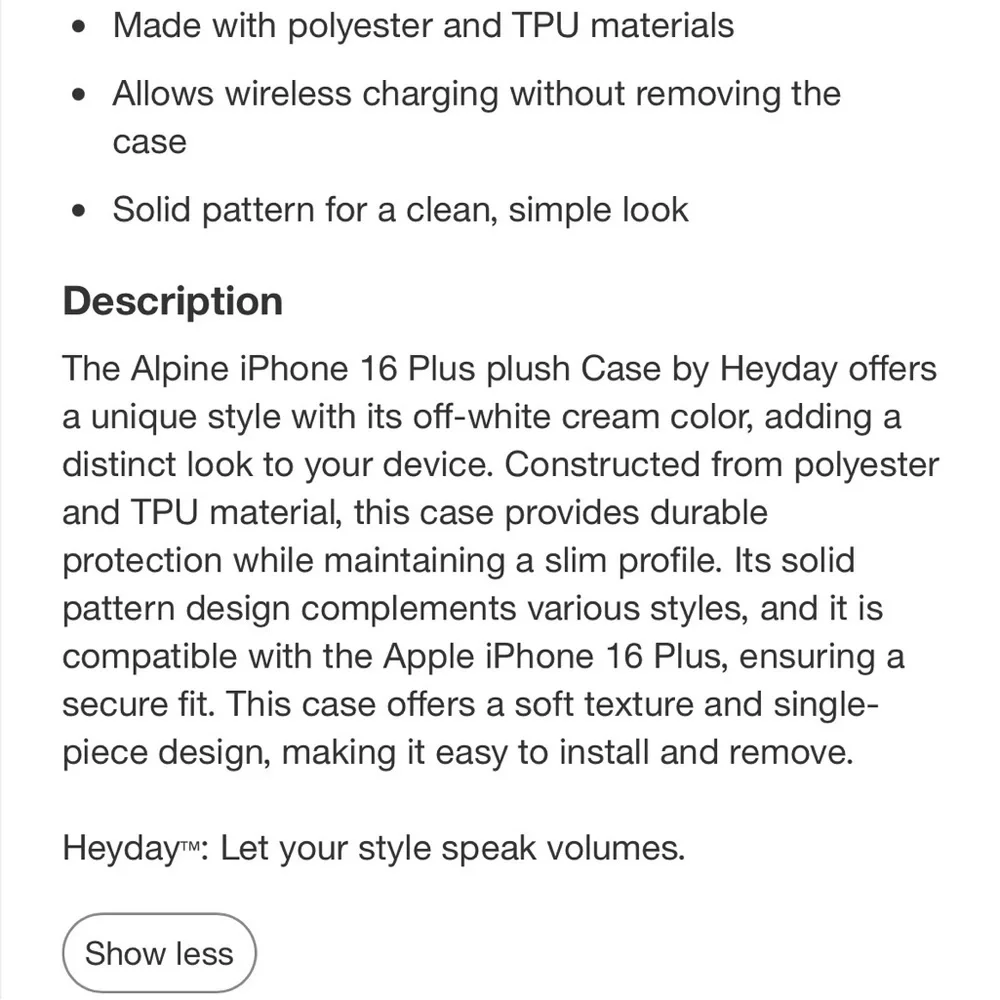NWT Alpine Fur Case - heyday™ Cream